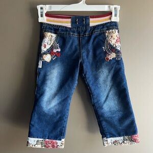 Embroidered Kids Denim Jeans with soft lining
